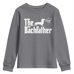 Funny Wiener Dog Dad Youth Sweatshirt The Dachshund Fathers Day Gifts For Dog Lovers TS10 Charcoal Print Your Wear
