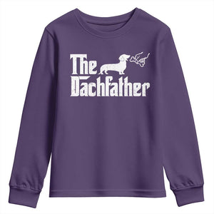 Funny Wiener Dog Dad Youth Sweatshirt The Dachshund Fathers Day Gifts For Dog Lovers TS10 Purple Print Your Wear