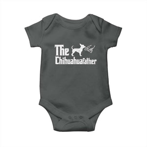 Chihuahua Dad Baby Onesie Fathers Day Gifts For Dog Lovers TS10 Dark Heather Print Your Wear
