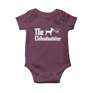 Chihuahua Dad Baby Onesie Fathers Day Gifts For Dog Lovers TS10 Maroon Print Your Wear