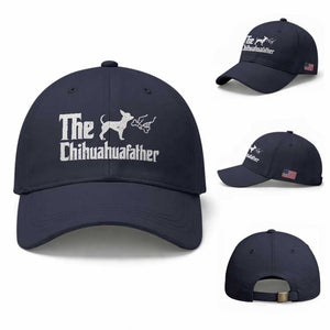 Chihuahua Dad Baseball Cap Fathers Day Gifts For Dog Lovers TS10 Baseball Cap Universal Fit Navy Print Your Wear