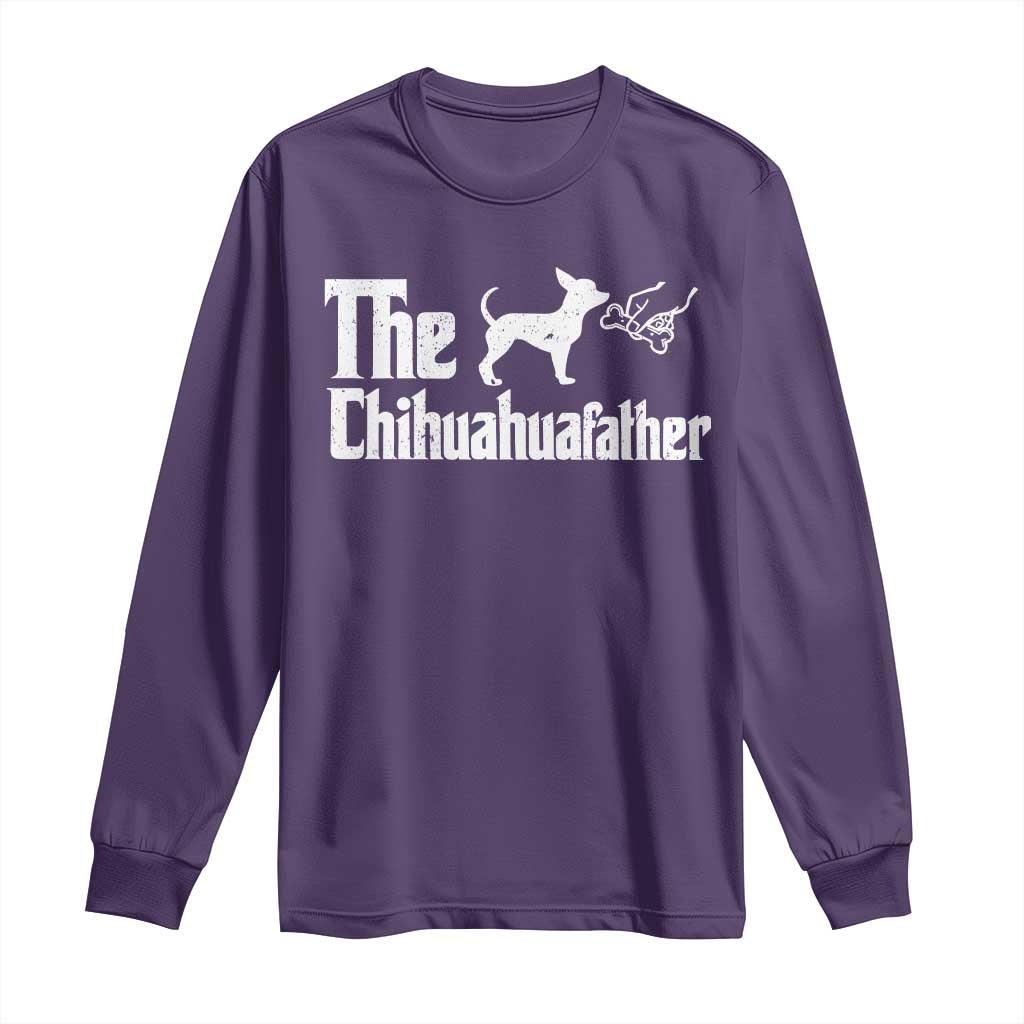 Chihuahua Dad Long Sleeve Shirt Fathers Day Gifts For Dog Lovers TS10 Purple Print Your Wear