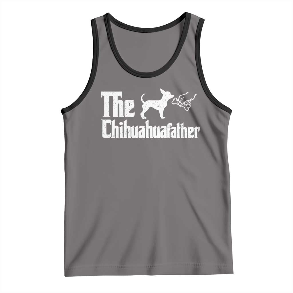 Chihuahua Dad Tank Top Fathers Day Gifts For Dog Lovers TS10 Deep Heather Black Print Your Wear