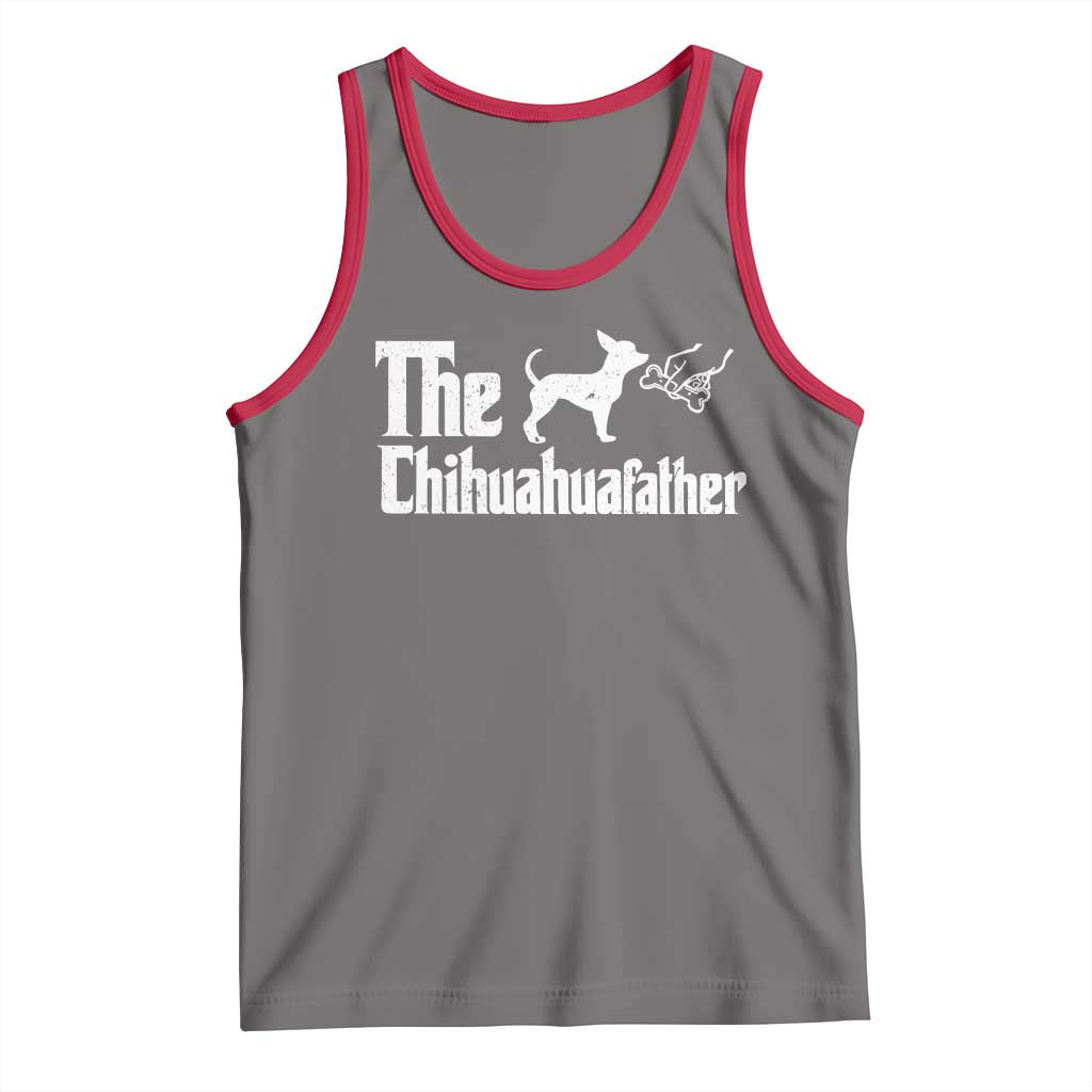 Chihuahua Dad Tank Top Fathers Day Gifts For Dog Lovers TS10 Deep Heather Red Print Your Wear