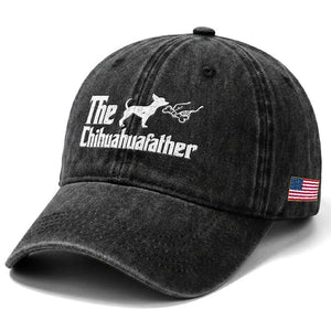 Chihuahua Dad Washed Cotton Baseball Cap Fathers Day Gifts For Dog Lovers TS10 Print Your Wear