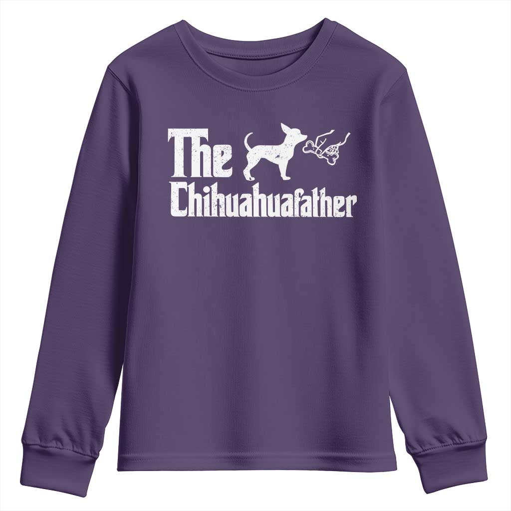 Chihuahua Dad Youth Sweatshirt Fathers Day Gifts For Dog Lovers TS10 Purple Print Your Wear