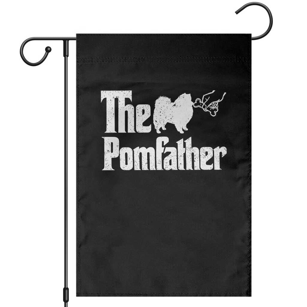 Pomeranian Dad Garden Flag The Pom Father Fathers Day Gifts For Dog Lovers TS10 Black Print Your Wear
