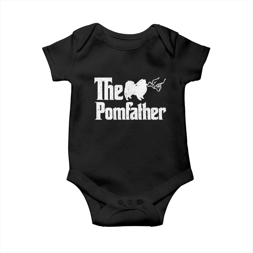 Pomeranian Dad Baby Onesie The Pom Father Fathers Day Gifts For Dog Lovers TS10 Black Print Your Wear