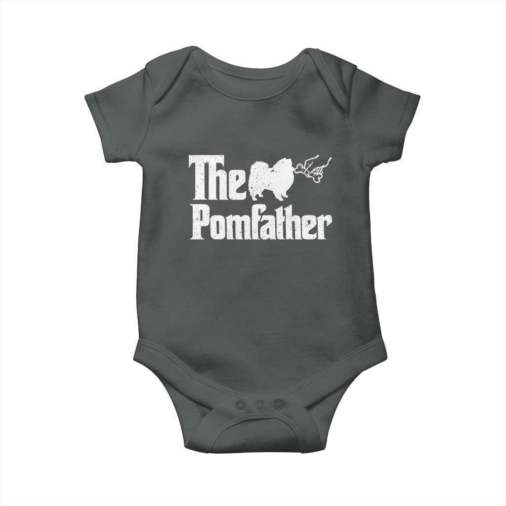 Pomeranian Dad Baby Onesie The Pom Father Fathers Day Gifts For Dog Lovers TS10 Dark Heather Print Your Wear