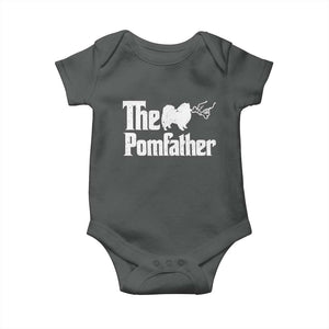Pomeranian Dad Baby Onesie The Pom Father Fathers Day Gifts For Dog Lovers TS10 Dark Heather Print Your Wear