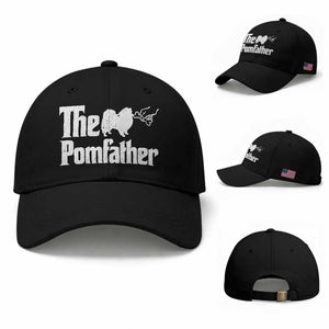 Pomeranian Dad Baseball Cap The Pom Father Fathers Day Gifts For Dog Lovers TS10 Baseball Cap Universal Fit Black Print Your Wear