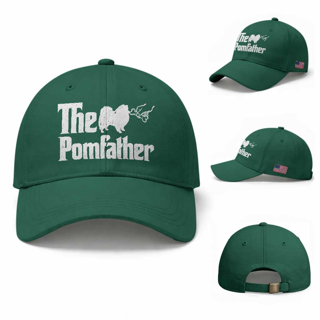 Pomeranian Dad Baseball Cap The Pom Father Fathers Day Gifts For Dog Lovers TS10 Baseball Cap Universal Fit Irish Green Print Your Wear