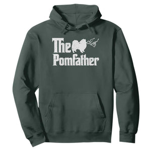 Pomeranian Dad Hoodie The Pom Father Fathers Day Gifts For Dog Lovers TS10 Dark Forest Green Print Your Wear