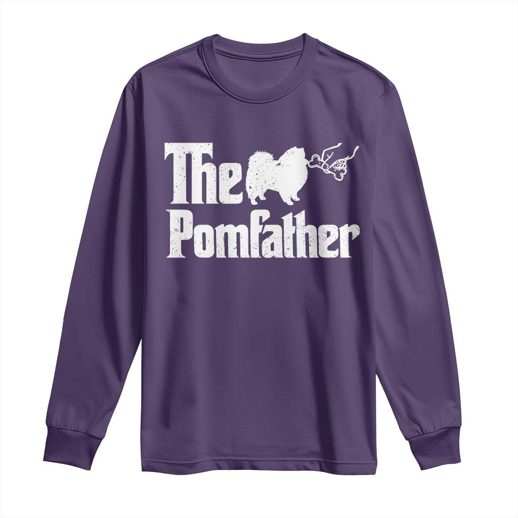 Pomeranian Dad Long Sleeve Shirt The Pom Father Fathers Day Gifts For Dog Lovers TS10 Purple Print Your Wear