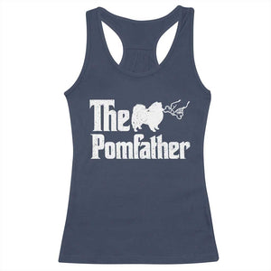 Pomeranian Dad Racerback Tank Top The Pom Father Fathers Day Gifts For Dog Lovers TS10 Navy Print Your Wear