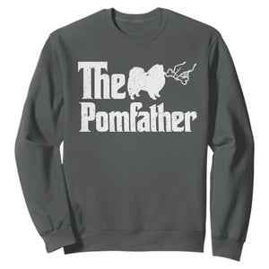 Pomeranian Dad Sweatshirt The Pom Father Fathers Day Gifts For Dog Lovers TS10 Dark Heather Print Your Wear