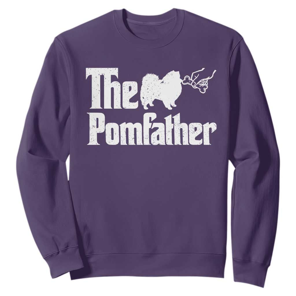 Pomeranian Dad Sweatshirt The Pom Father Fathers Day Gifts For Dog Lovers TS10 Purple Print Your Wear