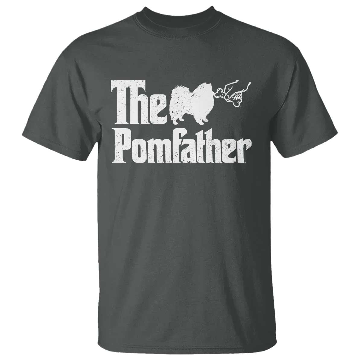 Pomeranian Dad T Shirt The Pom Father Fathers Day Gifts For Dog Lovers TS10 Dark Heather Print Your Wear