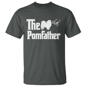 Pomeranian Dad T Shirt The Pom Father Fathers Day Gifts For Dog Lovers TS10 Dark Heather Print Your Wear
