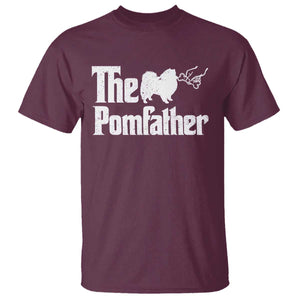 Pomeranian Dad T Shirt The Pom Father Fathers Day Gifts For Dog Lovers TS10 Maroon Print Your Wear