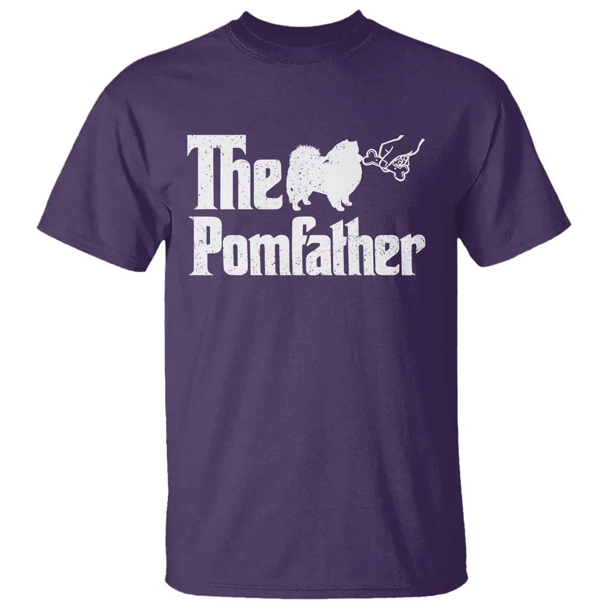Pomeranian Dad T Shirt The Pom Father Fathers Day Gifts For Dog Lovers TS10 Purple Print Your Wear