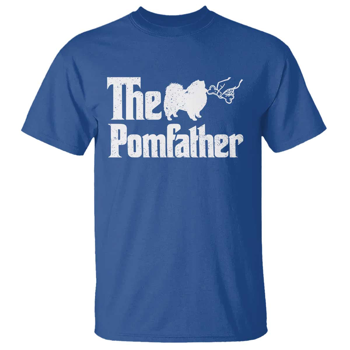 Pomeranian Dad T Shirt The Pom Father Fathers Day Gifts For Dog Lovers TS10 Royal Blue Print Your Wear