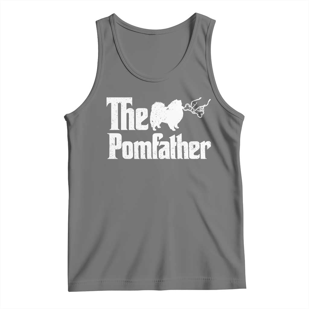 Pomeranian Dad Tank Top The Pom Father Fathers Day Gifts For Dog Lovers TS10 Black Heather Print Your Wear