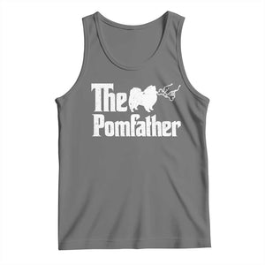 Pomeranian Dad Tank Top The Pom Father Fathers Day Gifts For Dog Lovers TS10 Black Heather Print Your Wear