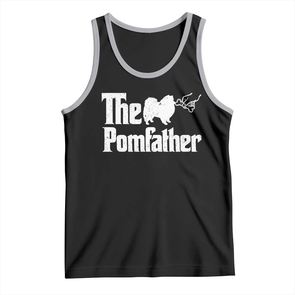 Pomeranian Dad Tank Top The Pom Father Fathers Day Gifts For Dog Lovers TS10 Black Athletic Heather Print Your Wear