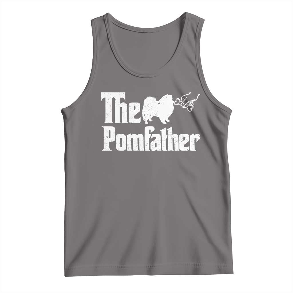 Pomeranian Dad Tank Top The Pom Father Fathers Day Gifts For Dog Lovers TS10 Deep Heather Print Your Wear