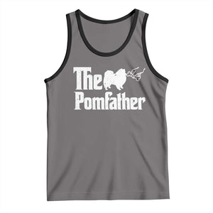 Pomeranian Dad Tank Top The Pom Father Fathers Day Gifts For Dog Lovers TS10 Deep Heather Black Print Your Wear