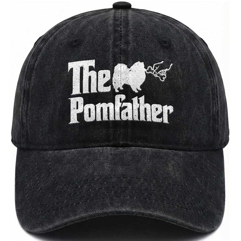 Pomeranian Dad Washed Cotton Baseball Cap The Pom Father Fathers Day Gifts For Dog Lovers TS10 Print Your Wear