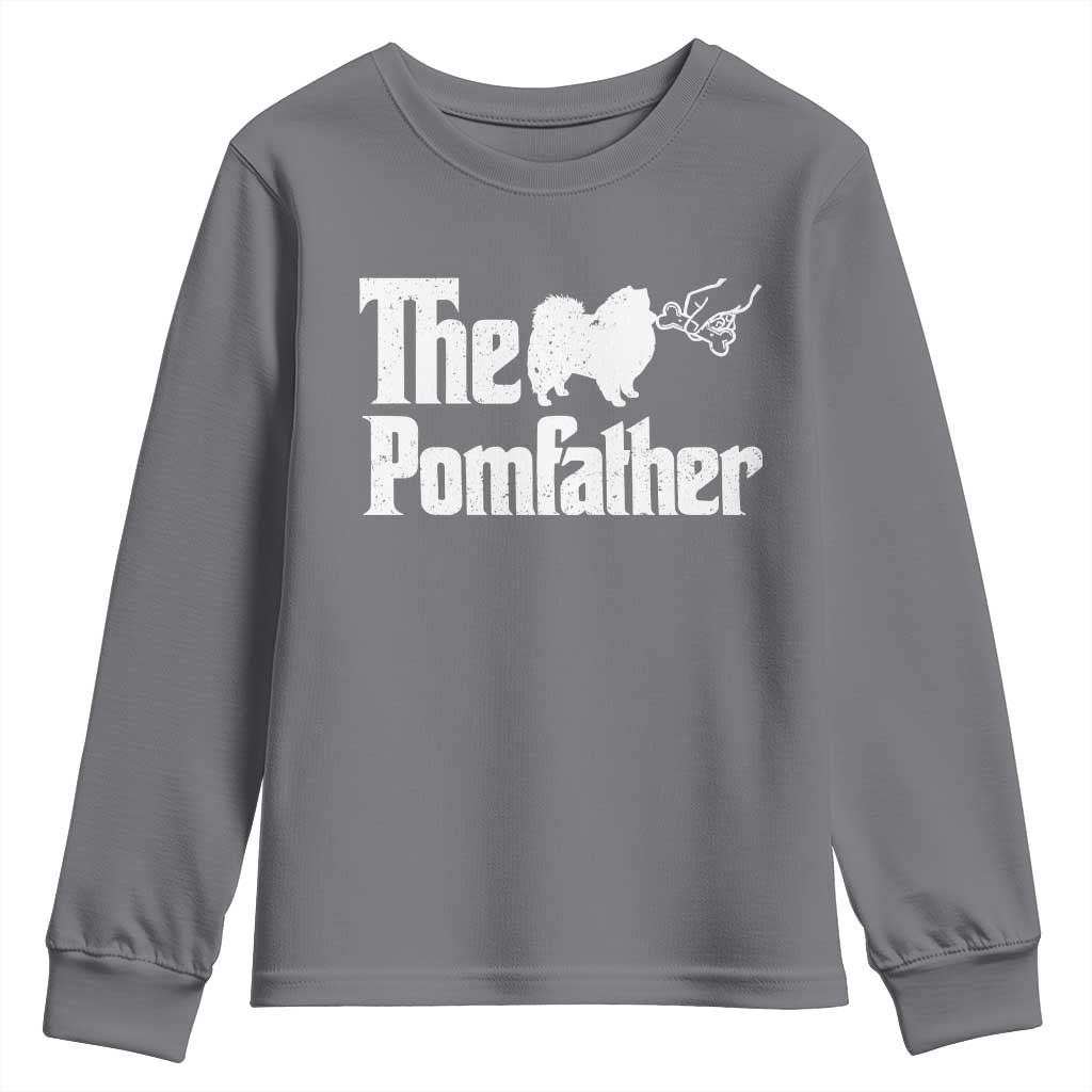 Pomeranian Dad Youth Sweatshirt The Pom Father Fathers Day Gifts For Dog Lovers TS10 Charcoal Print Your Wear