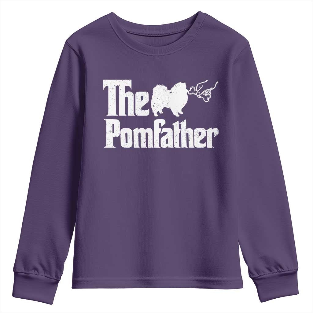 Pomeranian Dad Youth Sweatshirt The Pom Father Fathers Day Gifts For Dog Lovers TS10 Purple Print Your Wear