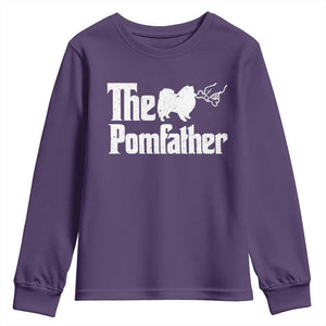 Pomeranian Dad Youth Sweatshirt The Pom Father Fathers Day Gifts For Dog Lovers TS10 Purple Print Your Wear