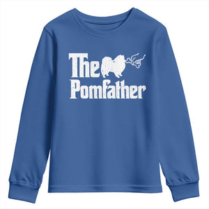 Pomeranian Dad Youth Sweatshirt The Pom Father Fathers Day Gifts For Dog Lovers TS10 Royal Blue Print Your Wear