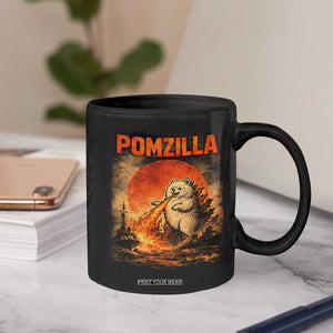 Pomzilla Dog Japanese Art Coffee Mug Retro Vintage Dog Lover Pomeranian Pom Monster Kaiju TS10 Print Your Wear
