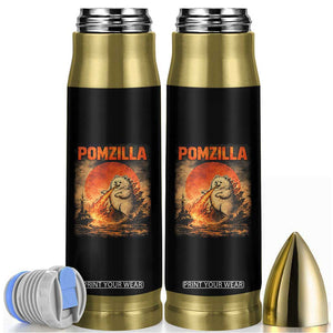 Pomzilla Dog Japanese Art Bullet Tumbler Retro Vintage Dog Lover Pomeranian Pom Monster Kaiju TS10 Black Print Your Wear