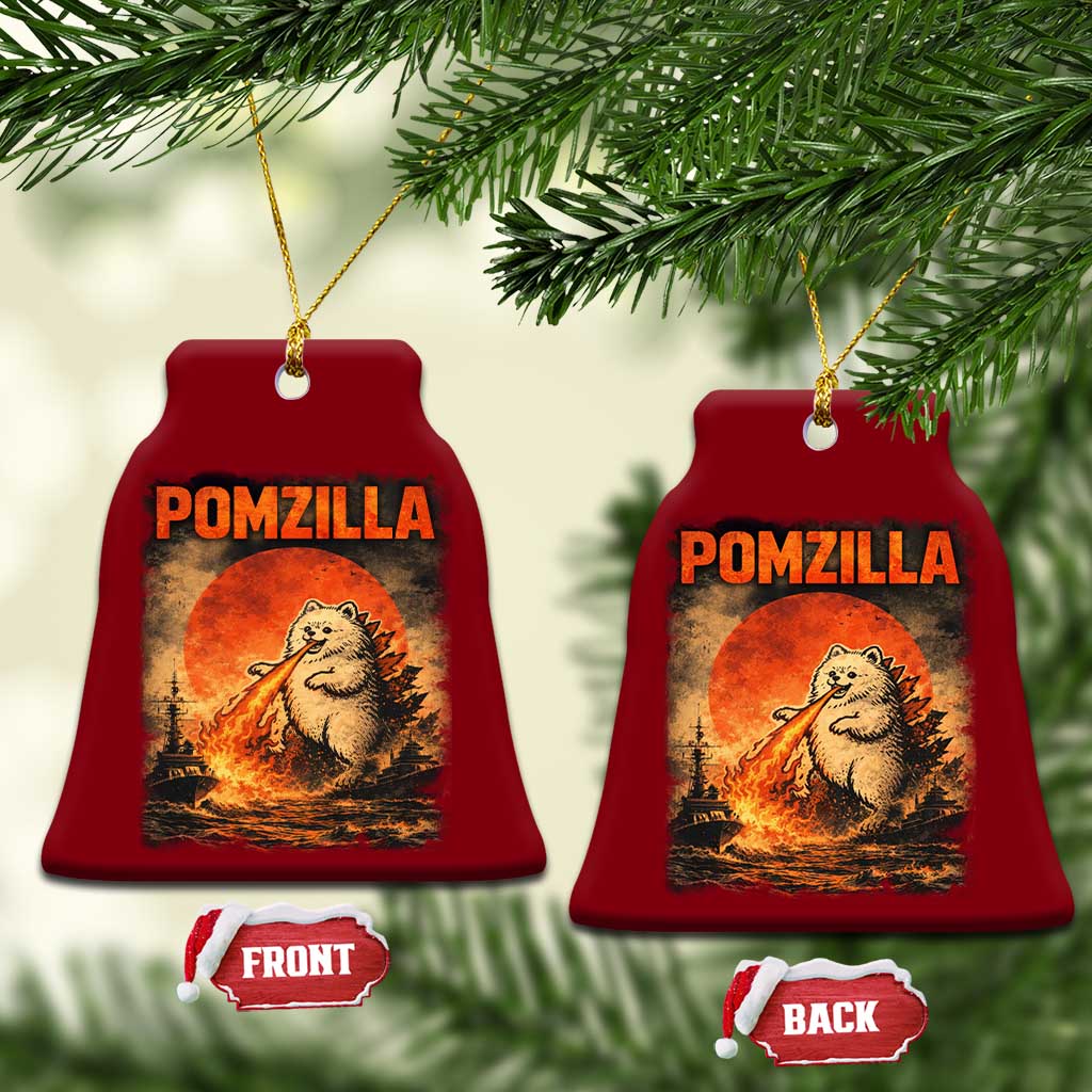 Pomzilla Dog Japanese Art Ceramic Ornament Retro Vintage Dog Lover Pomeranian Pom Monster Kaiju TS10 Print Your Wear