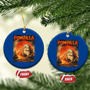 Pomzilla Dog Japanese Art Ceramic Ornament Retro Vintage Dog Lover Pomeranian Pom Monster Kaiju TS10 1pc Blue Print Your Wear