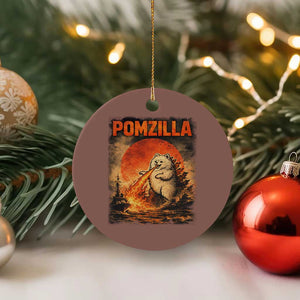 Pomzilla Dog Japanese Art Ceramic Ornament Retro Vintage Dog Lover Pomeranian Pom Monster Kaiju TS10 1pc Mocha Print Your Wear