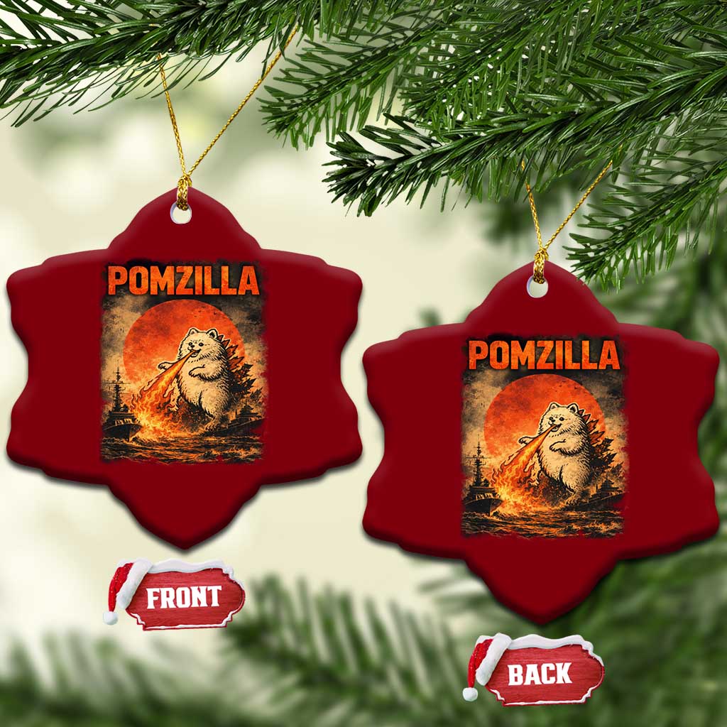 Pomzilla Dog Japanese Art Ceramic Ornament Retro Vintage Dog Lover Pomeranian Pom Monster Kaiju TS10 Print Your Wear