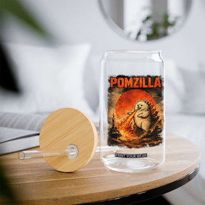 Pomzilla Dog Japanese Art Glass Can Retro Vintage Dog Lover Pomeranian Pom Monster Kaiju TS10 Print Your Wear