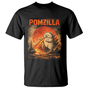 Pomzilla Dog Japanese Art T Shirt Retro Vintage Dog Lover Pomeranian Pom Monster Kaiju TS10 Black Print Your Wear