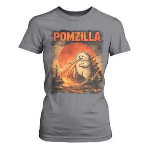 Pomzilla Dog Japanese Art T Shirt For Women Retro Vintage Dog Lover Pomeranian Pom Monster Kaiju TS10 Charcoal Print Your Wear