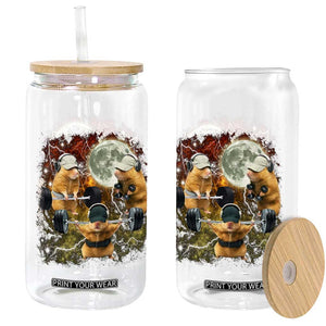 Hamster Deadlift Glass Can Funny Cute Rat Fitness Gym Weightlifting Meme TS10 Print Your Wear