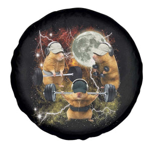 Hamster Deadlift Spare Tire Cover Funny Cute Rat Fitness Gym Weightlifting Meme TS10 Print Your Wear