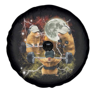 Hamster Deadlift Spare Tire Cover Funny Cute Rat Fitness Gym Weightlifting Meme TS10 Print Your Wear