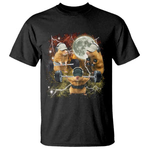 Hamster Deadlift T Shirt Funny Cute Rat Fitness Gym Weightlifting Meme TS10 Black Print Your Wear