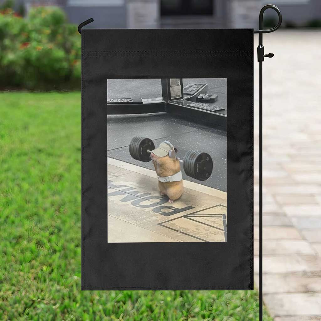 Hamster Gym Garden Flag Funny Rat Workout Weightlifting Pump Cover TS10 Print Your Wear